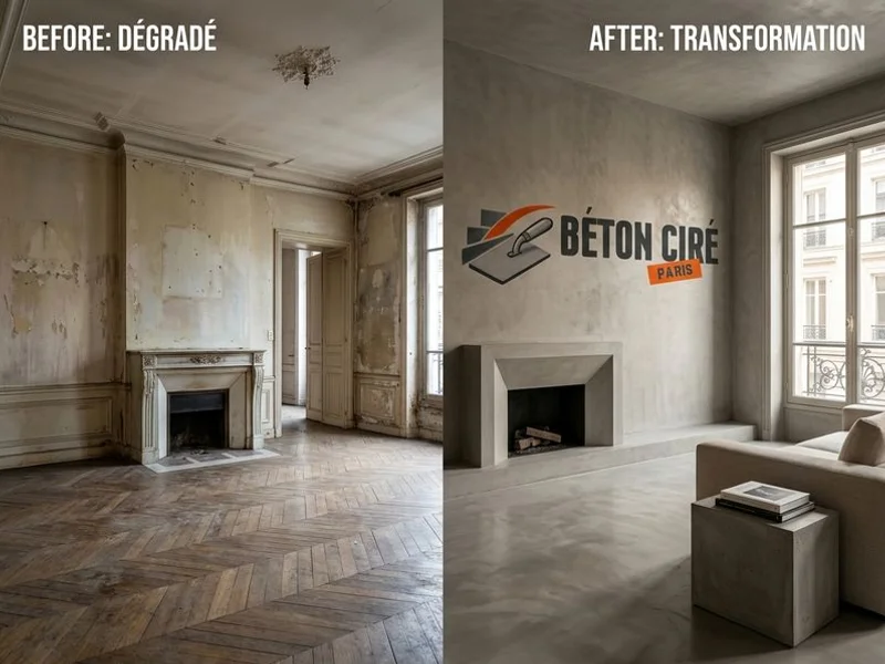 Rénovation en Béton Ciré réalisation 1