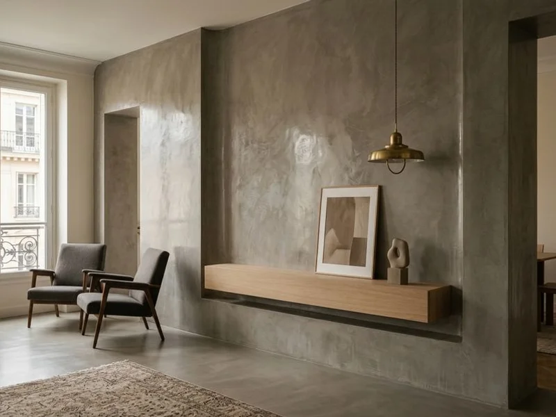 Béton Ciré Mur réalisation 1