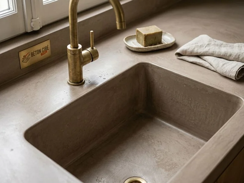 Béton Ciré Plan de Travail réalisation 1